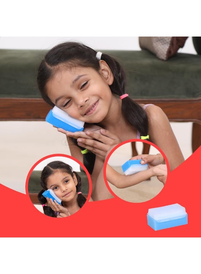 abley's Therapy Brushes with Sponge for Sensory Processing, Deep Pressure Stimulation, Wilbarger Protocol (Blue) - Image 3